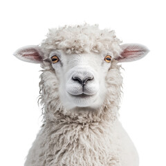 Obraz premium Isolated Sheep on White Background for Farm and Livestock Illustrations on transparent background