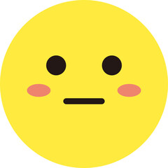 顔 表情 アイコン 黄色 シンプル 丸 単体