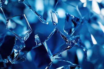 Reflective Glass Shards Sparkling Under Light for Artistic and Design Use