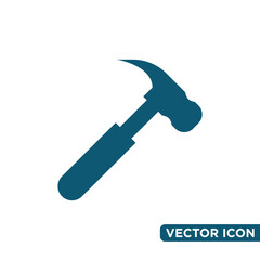 Simple Hammer Icon Design Template 