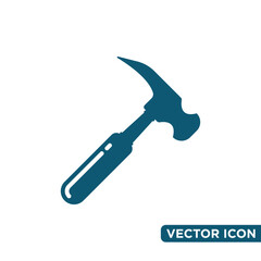 Simple Hammer Icon Design Template 