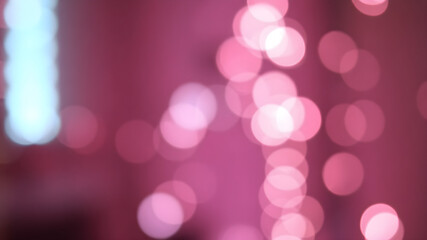 Fototapeta premium pink light and glitter bokeh lights background.