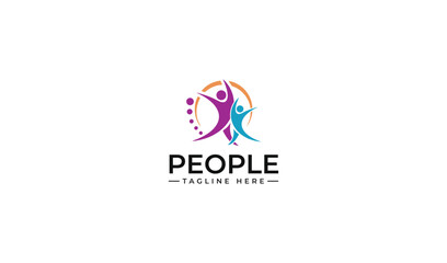 Happy People, Social logos, Education logo with love design, Donation logo
