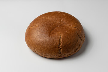 Whole loaf of rye bread.