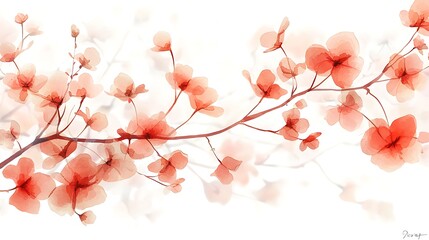 Fototapeta premium Valentine's day love blossoms nature's beauty floral artwork romantic vibes serene viewpoint