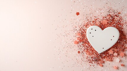 Love and valentine's day heart decoration romantic setting creative design soft colors