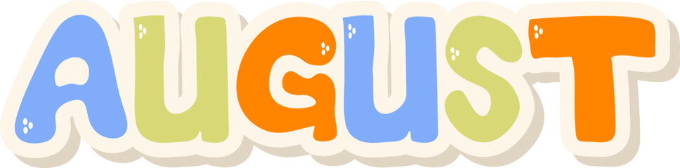 Month typography Planner Sticker