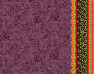 Dynamic Border stripes and waves in bold colors, perfect for eye-catching apparel and modern decor.