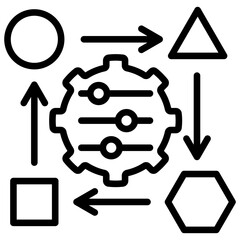  SWOT Analysis Line Icon Vector