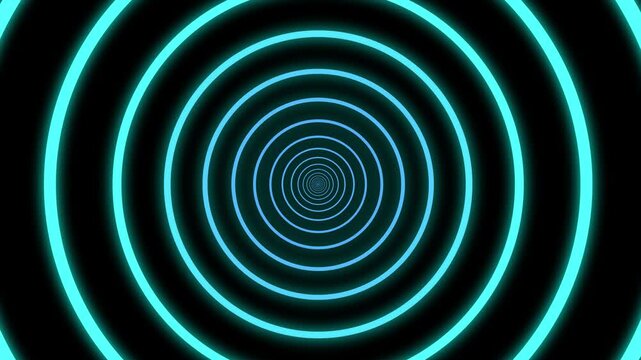 Blue hypnosis loop, concentric blue circles, hypnotic loop graphic