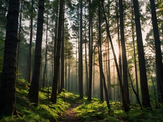 Fototapeta premium elegant forest background