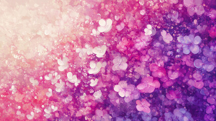 Fototapeta premium Vibrant butterfly bokeh in pink and purple abstract background