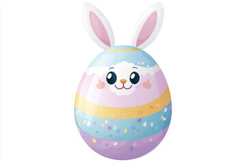 Fototapeta premium easter bunny with eggs