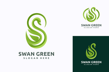 Letter S of swan logo design template. Real estate concept. Creative vector symbol.