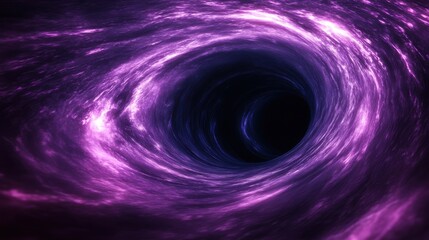 A mesmerizing vortex of purple and black, evoking feelings of mystery and the unknown.