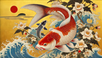 日本画／錦鯉