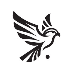 2d falcon logo with white background