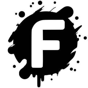 recommend clip art: Abstract letter F silhouette
