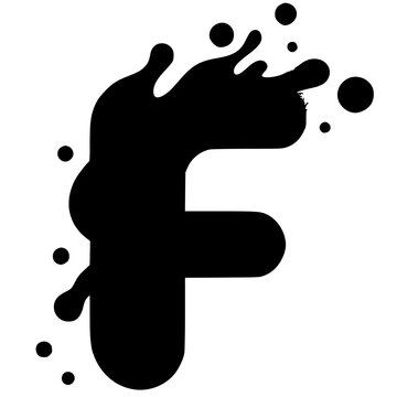recommend clip art: Abstract letter F silhouette
