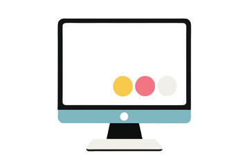 Computer icon on white background

