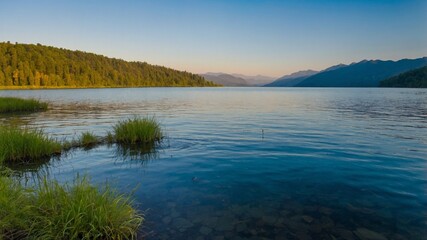 Fototapeta premium lake and mountains