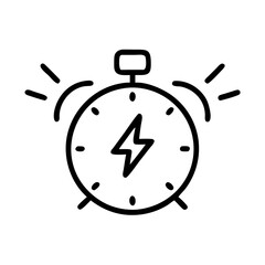 electric alarm clock icon design