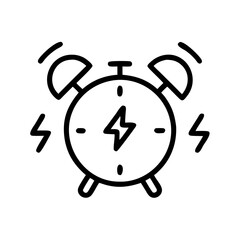 electric alarm clock icon design