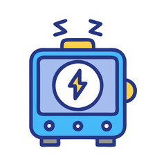 electric alarm clock icon design