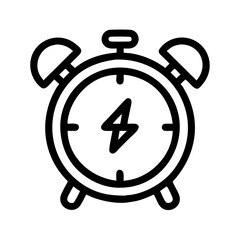 electric alarm clock icon design