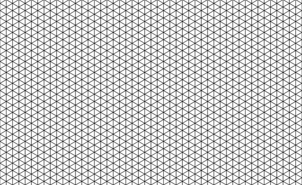 Isometric grid seamless pattern template with a mockup design, ideal for creating geometric designs. Vector illustration.