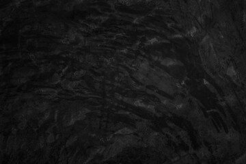 Black dark concrete wall background. Pattern board cement texture grunge dirty scratched for show anthracite promote product urban floor and abstract paper design element decor. Blackboard blank.