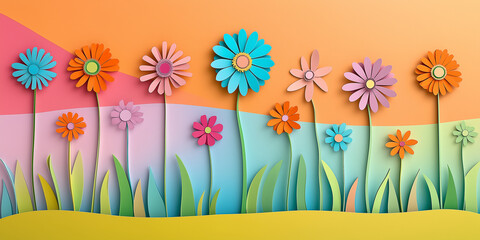 Obraz premium Blumenherz - Muttertag - Valentinstag Hochzeit und sonstige Feierlichkeiten. Karte Banner mit Platz für Text