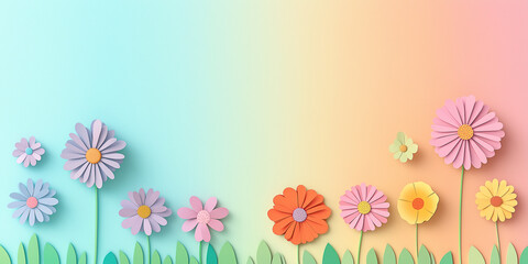 Obraz premium Blumenherz - Muttertag - Valentinstag Hochzeit und sonstige Feierlichkeiten. Karte Banner mit Platz für Text