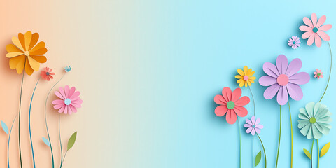 Obraz premium Blumenherz - Muttertag - Valentinstag Hochzeit und sonstige Feierlichkeiten. Karte Banner mit Platz für Text