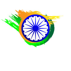 indian flag ashoka chakkar vector for independence day and repuplic day 26 jan illustration