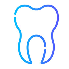 tooth Line Gradient Icon