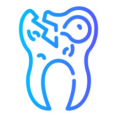 cavity Line Gradient Icon