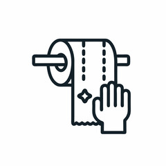 Minimalist Toilet Paper Vector Illustration.