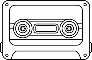 Cassette Tape Line Icon