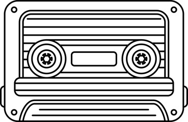 Cassette Tape Line Icon