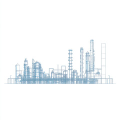 Fototapeta premium side view of a minimalist factory