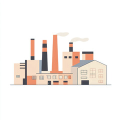 Obraz premium side view of a minimalist factory