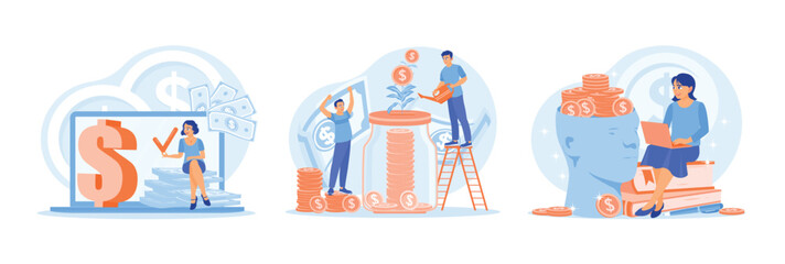 People manage personal finances for the future..