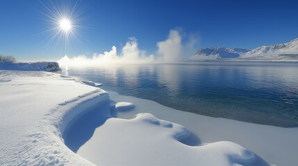 Obraz premium Cold winter landscape.