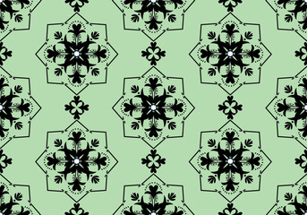 seamless damask floral  pattern design for ceramic tile fabric wallpaper background wrapping art print textile scrapbook paper ornament