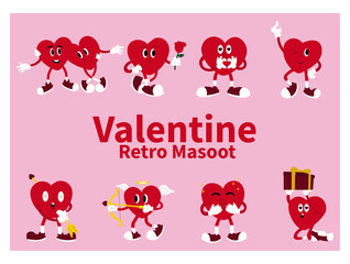 set of valentine cards with hearts
set of valentine day icons