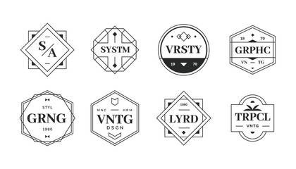 Streetwear badges, logos, patch collection. Design vintage typography templates.