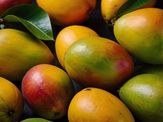 Fresh mango fruit photographed close up