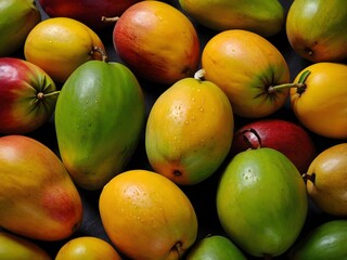 Fresh mango fruit photographed close up