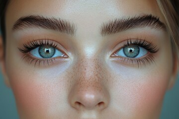 Fototapeta premium A clean and minimalistic flatline showing off eyelash extension tools. Generative AI